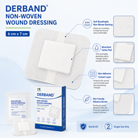 Apósito Adhesivo Estéril No Tejido para Heridas 6x7cm, Fabricante OEM de Marca Privada