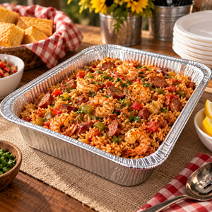 Envase de aluminio desechable para alimentos calientes y fríos, apto para horno, resistente, rectangular, personalizado, al por mayor, para hornear. - Product Image 1