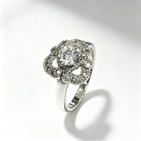 Bagues en laiton plaqué platine, pierres étincelantes élégantes pour les fêtes d'anniversaire, les mariages, les anniversaires de mariage, bijoux de mode, cadeaux