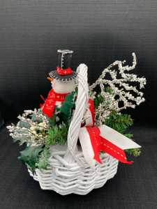 Arreglo Navideño de Muñeco de Nieve Hecho a Mano en Vietnam, Centro de Mesa Festivo, Decoración de Mesa de Invierno, Fabricante - Product Image 5