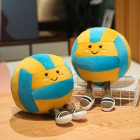 Vente en gros de jouets en peluche de mascotte de simulation de football jouets en peluche personnalisés doux basket-ball volley-ball oreiller jouet en peluche écologique