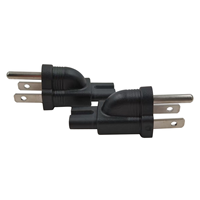 Adaptateur secteur NEMA 5-15P vers IEC C7, convertisseur CA 15A 125V US 3 broches vers 2 broches (prise américaine) pour ordinateur portable, console de jeu, téléviseur, imprimante.