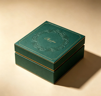 Boîte cadeau rigide de luxe avec motif gaufré, feuille d'argent, fermeture magnétique, base et couvercle, logo personnalisé, emballage en papier recyclable pour bijoux