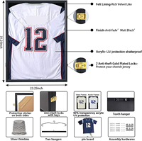 Boîte de présentation pour maillot de sport en MDF blanc fait main de qualité supérieure, 45x60cm, impression UV, avec façade HD PS pour décoration murale