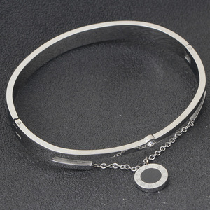 Bracelet réglable en acier inoxydable incrusté de chiffres romains, or rose, bijoux unisexes, cadeau - Product Image 3