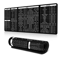 Tapis de bureau personnalisé, raccourcis clavier, tapis de souris XL XXL, tapis de souris de jeu extensible en caoutchouc antidérapant, tapis de bureau personnalisé