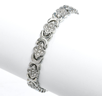 Bracelet magnétique en cuivre tendance pour femme avec fleur en diamant, personnalisable