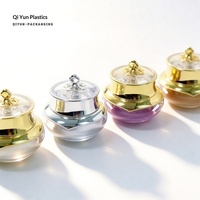 Pot à crème cosmétique en acrylique de style royal, design couronne, disponible en tailles 15g/20g/30g/50g pour crèmes de luxe pour le visage et les yeux