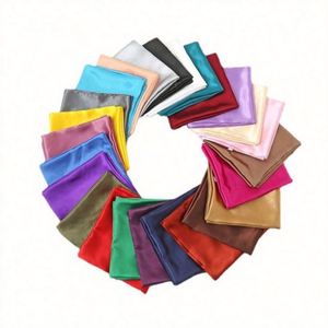 Bufanda Larga de Seda de Color Sólido para Otoño, Venta al Por Mayor, 90 cm Cuadrados - Product Image 2