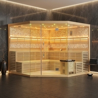 Sauna sec à sel de l'Himalaya électrique moderne de luxe pour 5 à 6 personnes avec panneau de commande informatisé pour les bienfaits pour la santé, usage commercial