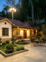 Éclairage de sécurité extérieur puissant à LED, lampadaire solaire tout-en-un