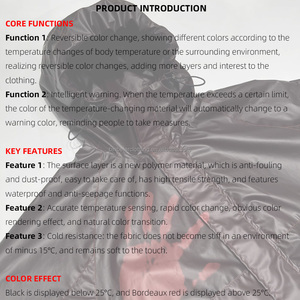 Veste thermoréactive <span class=keywords><strong>pour</strong></span> homme BINBEIER, vêtements personnalisés, qualité imperméable et coupe-vent, veste thermochromique à changement de couleur <span class=keywords><strong>pour</strong></span> homme - Product Image 2