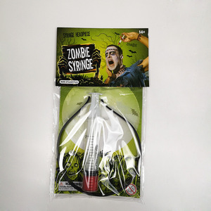 Halloween Horror Props - Through-Head Bloody Cleavers, Zombie Cosplay Prank Saw Diademas y hachas realistas - Product Image 3