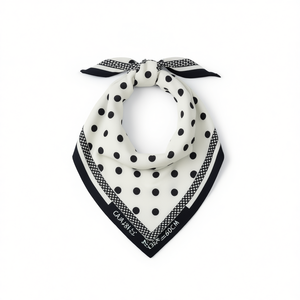 Sciarpa triangolare multifunzionale 135x60 cm con design a pois per donna - Product Image 1