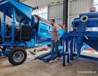 Peralatan Tambang Emas Aluvial Portabel Trommel Screen Wash Plant Kapasitas Besar untuk Dijual