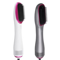 Outils de coiffure professionnels 2 en 1 brosse à lisser les cheveux négatifs sèche-cheveux peigne à lisser multifonction