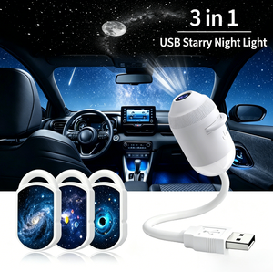 Proiettore <span class=keywords><strong>di</strong></span> Stelle 3-in-1 Mini Galaxy, Luce Notturna, Lampada Ambientale Cielo Stellato, Design Moderno Minimalista, Alimentato USB per Camera da Letto - Product Image 5