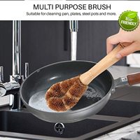 Brosse de cuisine en Sisal écologique bois bambou, pour sol, légumes, plat, Pot, brosse de nettoyage en Sisal
