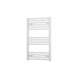 Hot water 600*1000 heating designer steel round tube radiators heated matte white towel rail radiator