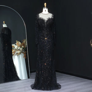 Jancember LSZ684时尚亮片长袖修身派对舞会礼服 - Product Image 5