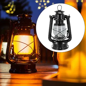 New Retro Outdoor Iron Lamp with Kerosene Oil Light Mediterranean <strong>Style</strong> Decor Candle Holders &amp; <strong>Lanterns</strong> - Product Image 2