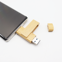 Clé USB double 3.0 Type-C 64 Go, étanche et durable, compatible avec les ordinateurs de bureau, les ordinateurs portables et les téléviseurs, clé USB en bois