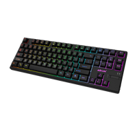 Aikun Keyboard Keyboard Gaming berkabel, 3 lampu latar warna, 90 tombol karet sunyi, penyesuaian Volume, Multi tombol anti-ghosting