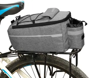 Saco de rack de bicicleta com alças, saco refrigerador para porta-malas de bicicleta, à prova d'água, com isolamento, para assento traseiro, para ciclismo, porta-malas