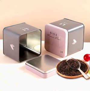 Boîtes à thé empilables, larges boîtes à thé carrées, noires et métalliques, emballage, vente en gros, 20 pièces - Product Image 3