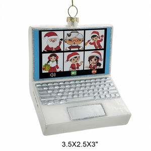 Adorno de Cristal Soplado de Lujo con Lentejuelas para Árbol de Navidad, Decoración Artesanal para Árbol de Navidad, Colección Tech - Product Image 3