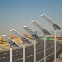 Lampadaires solaires en aluminium Skd 3-en-1 Design Décoratif Crépuscule-Aube Réseau IP65/66 LED AC/DC Alimentation Capteur Utilisation routière