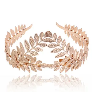 Griechische römische Gottheit Gold Blätter Krone Tiara Für Erwachsene Frauen, Bräute, Hochzeit Braut Stirnband Kopf bedeckung Haarschmuck