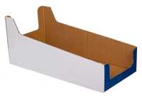 Boîte d'affichage rectangulaire en carton ondulé recyclable - Impression flexo, découpe personnalisée, boîte personnalisée pour les serviettes d'étagère de supermarché