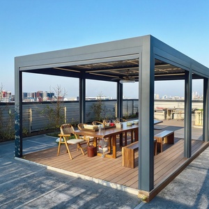 <span class=keywords><strong>Pérgola</strong></span> Motorizada de Aluminio para Exteriores de 6x3m con Techo Retráctil Impermeable y Recubrimiento en Polvo Ecológico para Patio - Product Image 1