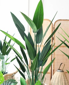 Linwoo Paradise Palm Planta en maceta artificial Certificado UV Material de imitación Tamaño pequeño a grande Bird of Paradise Flower Tree - Product Image 4