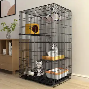 Indoor large foldable cat cage, cat house steel wire dog cages