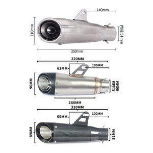 Tubo de Escape para Motocicleta de 51 mm, Silenciador SC, Z250 Z300 Z400 ZX10 MT0709 R25 R3 <span class=keywords><strong>R6</strong></span> para <span class=keywords><strong>Kawasaki</strong></span> Ninja Honda Yamaha / 3 Capas - Product Image 4