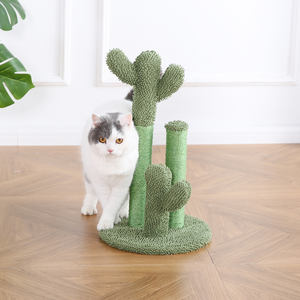 Poste rascador de árbol para gatos, venta al por mayor, suministros para mascotas, poste de árbol de gato de Cactus de sisal Natural 100% con etiquetas privadas personalizadas - Product Image 2