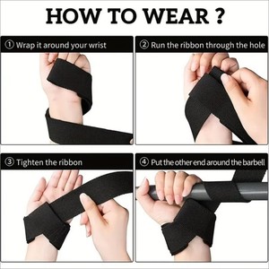 Sangles de poignet de fitness en polyester personnalisables, réglables et antidérapantes pour la musculation en hiver - Product Image 4