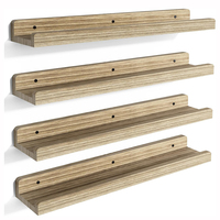 4-teiliges schwimmendes Holz regal im Landhausstil Set Wandre gal für Wohnzimmer Schlafzimmer Badezimmer Büro dekoration