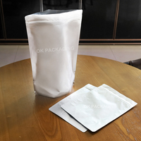 Sacs en feuille d'aluminium mylar thermoscellables à zip-lock double face de qualité supérieure Plastique refermable pour surface imprimée gravure gelée alimentaire