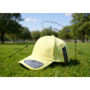 Gorra de béisbol de seis paneles Bennie, ajustable de 58-63 cm, unisex, de algodón, informal, para adultos, con visera de color sólido y logotipo. - Product Image 2