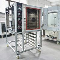 Four à Convection Commercial Gaz Électrique en Acier Inoxydable pour Pâtisserie Industrielle avec Commandes Numériques