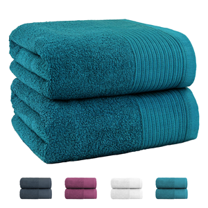 Juego de Toallas de Sauna Montafox de 2 Piezas, 180x90cm, Felpa, 100% Algodón, Absorbentes, Acogedoras, Suaves, de Color Liso, para Baño y Ducha - Product Image 1