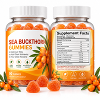 Gummies d'argousier de haute qualité à marque privée OEM avec huile d'argousier à base végétale pour l'hydratation de la peau chez l'adulte