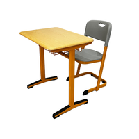Ensemble de bureau et chaise d'écolier individuel en métal, moderne, durable et réglable, pour salle de classe