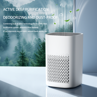 Purificateur d'air portable USB-C en plastique avec filtres HEPA et charbon actif, veilleuse silencieuse, diffuseur d'aromathérapie, commande manuelle, pour bureau