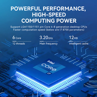 MeetNeng Mini Ordenador Industrial Integrado I7 sin Ventilador con DDR4 RAM, Nuevo Sistema Operativo Linux de 10 Núcleos, 1 Unidad