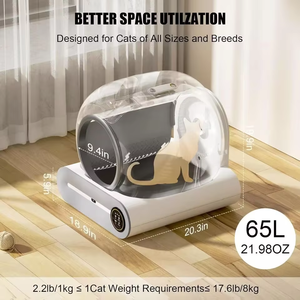 Elecpet 65L <strong>Automatic</strong> Smart Cat <strong>Litter</strong> Box Self Cleaning Fully Enclised Cat <strong>Litter</strong> Box App Control Pet Toilet <strong>Litter</strong> <strong>Tray</strong> - Product Image 5