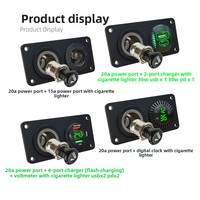 Chargeur double PD QC3.0 super rapide pour voiture, alimentation allume-cigare, pour téléphone portable, compatible OLIVER, pour modification de console centrale de voiture